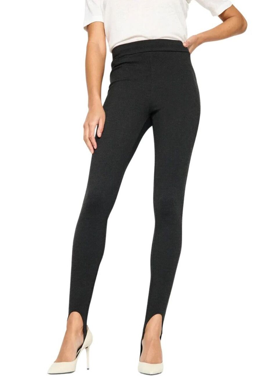 Brochu Walker women Gray Knit Pull On Stirrup Legging Pants size XS x 27" inseam